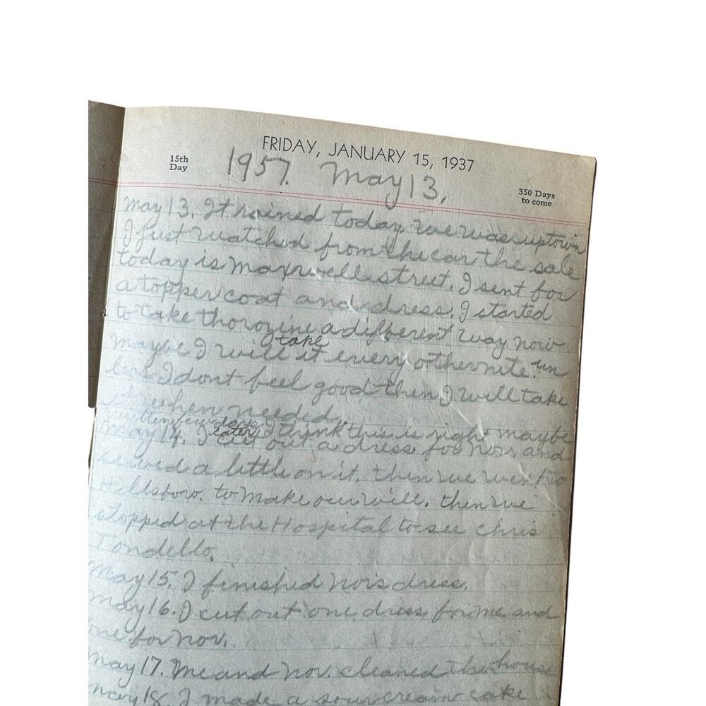 Vintage Diary Lot 1957 1964 Lot of 2 Journals Handwritten Ephemera Paper READ - Picture 13 of 15